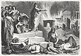Nero looks at the burning Rome.
