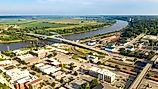 Aerial view of Atchison, Kansas.