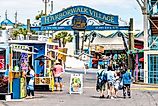 Harborwalk Village sign in Destin, Florida, USA. Editorial credit: Andriy Blokhin / Shutterstock.com