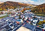 Overlooking Cumberland, Maryland in the fall.