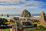Overlooking Cannon Beach, Oregon Coast.