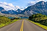 Going-to-the-Sun Road in Glacier National Park, Montana, USA.