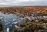 Boats in harbor in Camden, Maine