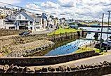 Views of the harbor in Portrush, Northern Ireland.
