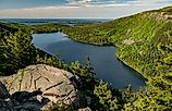 View of Eagle Lake in Early Summer in Acadia National Park. 