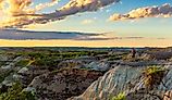 Tourist in Theodore Roosevelt National Park. Image credit ZakZeinert via Shutterstock.