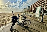 Virginia Beach sign and bike. Image credit: Bryan Dearsley