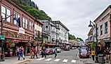 Downtown street in Juneau, Alaska. Image credit Jeff Whyte via Shutterstock