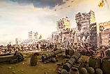 Painting depicting the Siege of Constantinople.