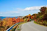 Scenic drive overlooking Cayuga Lake, the longest of New York's Finger Lakes. Credit: PQK / Shutterstock
