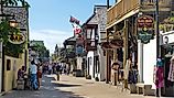 Tourists on St George Street in St. Augustine, Florida. Editorial credit: Angela N Perryman / Shutterstock.com.