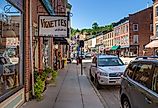 Quaint shops on the Main Street of Galena, Illinois. Image credit Wirestock Creators via Shutterstock