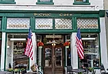 Historic cafe in Dahlonega, Georgia. Image credit Kyle J. Little via Shutterstock.com.