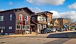 Shops in New Glarus, Wisconsin.