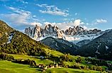 Beautiful landscape of Italian dolomites - Santa Magdalena