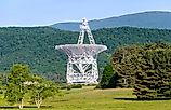 The Green Bank Observatory telescope in Green Bank, West Virginia. Editorial Credit: Zack Frank, Shutterstock.com 