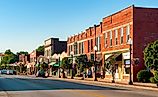 View of a rustic street in Bedford, Ohio. Editorial credit: Kenneth Sponsler / Shutterstock.com