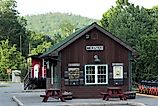 Thurman Station, home to the North Creek and Saratoga railway in the town of Thurman, New York. Editorial credit: Wikimedia Commons