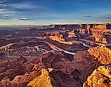 Sunrise at Dead Horse Point, Colorado river, Utah. 
