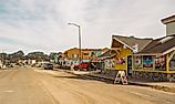 ceano, California. Street view, shops and restaurants, architecture, city life