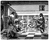 Illustration of a young Spartans Exercising at Sparta