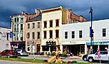 Commercial buildings in city center on Main Street in Canandaigua, New York, US. Editorial credit: PQK / Shutterstock.com