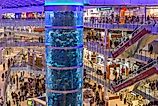 Aviapark in Moscow, Russia features an aquarium home to close to 2,500 specimens of fish. Editorial credit: Gilmanshin / Shutterstock.com