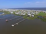 Aerial view of Grand Isle, Louisiana.