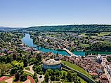 Aerial view of Schaffhausen, Switzerland. Image credit: Davide Savio / Shutterstock.com.