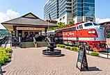 The vintage Branson Scenic Railway passenger train in Branson, Missouri. Editorial credit: Rosemarie Mosteller / Shutterstock.com