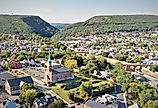 Overlooking downtown Cumberland, Maryland.