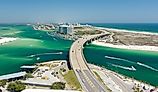 Aerial view of Orange Beach, Alabama.