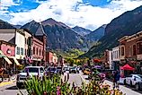 Telluride Colorado Landscape with Passing Summer Rain Storm