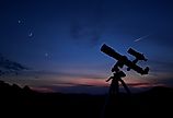 Astronomy telescope for observing the stars in space and other celestial objects of the universe.
