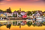 Portsmouth, New Hampshire, at dusk