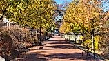 Cool Springs Park in Wilmington, Delaware, with fall colours. 