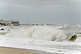 Rough seas, rip currents and high winds caused by Hurricane Erin batter and flood Cape May's iconic Atlantic coast beaches, Editorial credit: George Wirt / Shutterstock.com
