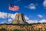 Devils Tower National Monument near Sundance, Wyoming.