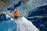 Climbers climb to the top of Mount Everest in Nepal