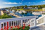Beautiful harbor in Ogunquit, Maine.           