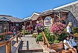The Landing shopping center in downtown Cannon Beach, Oregon. Image credit quiggyt4 via Shutterstock