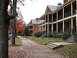 Enlisted men's barracks, a contributing building in the Fort Ethan Allen Historic District. By Mfwills - Own work, CC BY-SA 3.0.