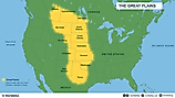 infographic showing the North American prairies