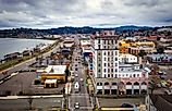Aerial view of Coos Bay, Oregon.