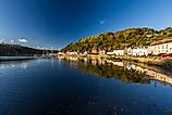 Fishguard harbour, Wales, at sunset. 