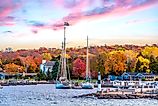 Sister Bay, Wisconsin, in fall.