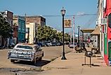 Clarksdale, MS. Downtown neighborhood in the in an area made famous by blues musicians and civil rights activism.