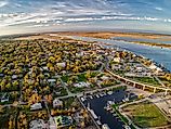 The historic waterfront at Apalachicola, Florida, where the river meets the bay.