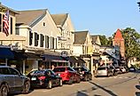 Main street with historic commercial buildings in Essex, Connecticut. Image credit danf0505 via Shutterstock