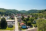 Aerial view of Philippi, West Virginia.